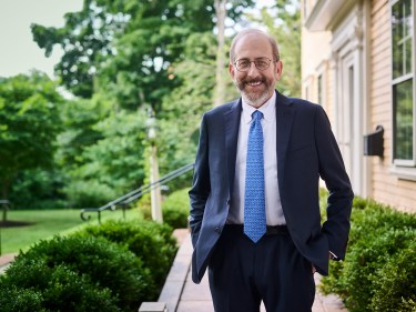 Harvard President Alan Garber smiling