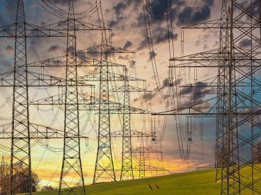 Powerlines in a field