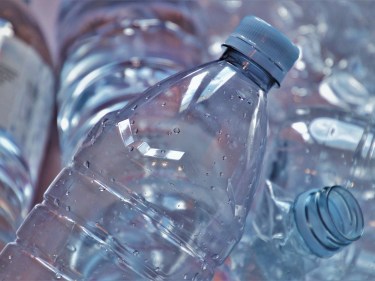 plastic bottles piled together