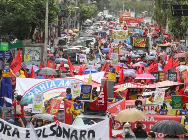 Protesters in the streets of Brazil