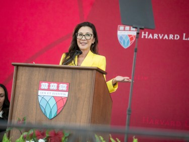 Michelle Yeoh at a podium