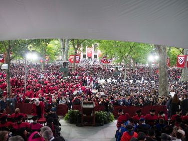 A view of the crowd from the Commencement stage