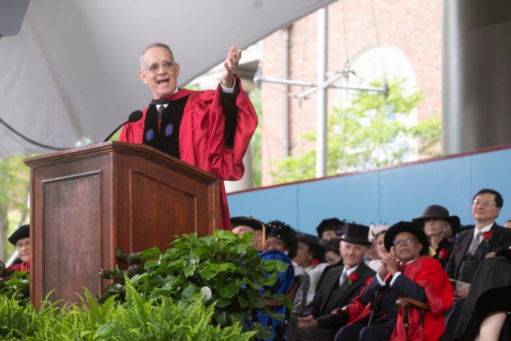 Tom Hanks at a podium