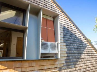 An air conditioning unit installed in a window